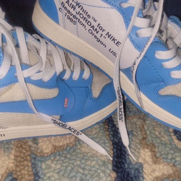 NIKE Air Jordan Retro UNC OFF-WHITE SIZE 7 Blue - Picture 7 of 10